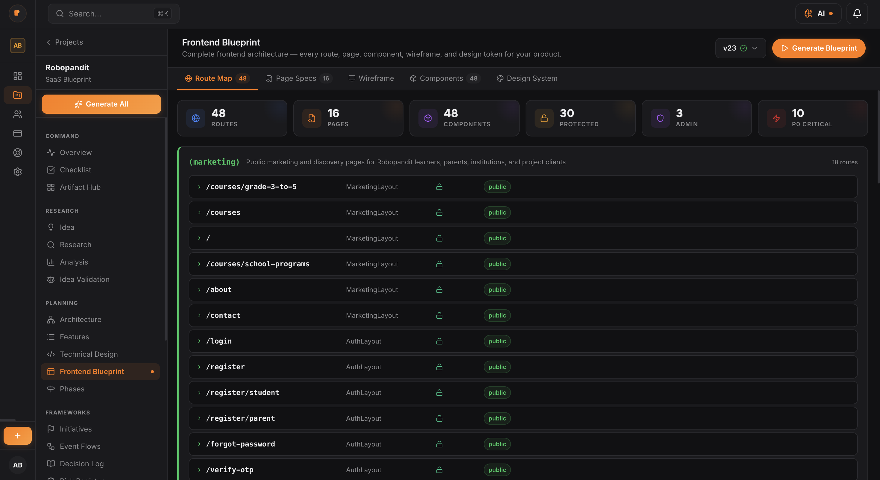 Frontend Blueprint
